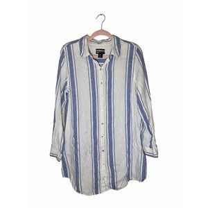 JNY Jones New York Chambray and White Striped